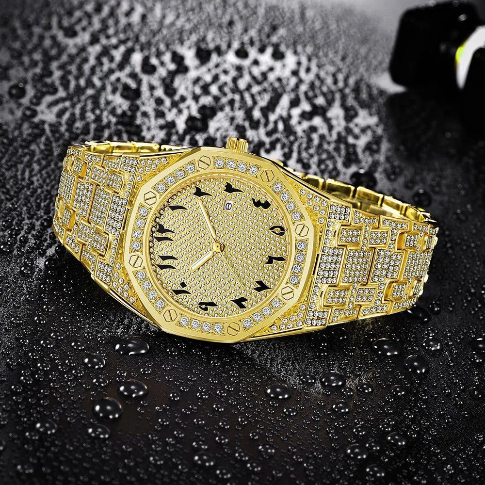 Iced Out Hip-Hop Men Watch