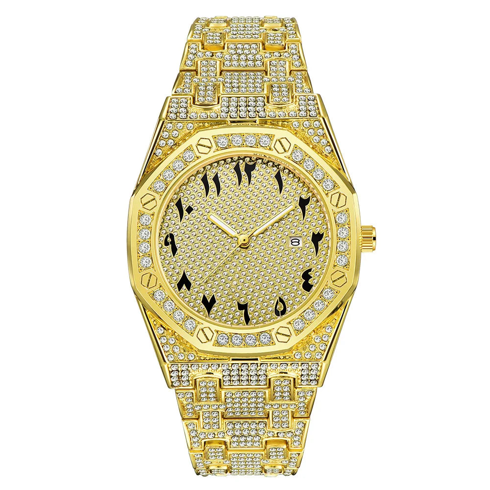 Iced Out Hip-Hop Men Watch