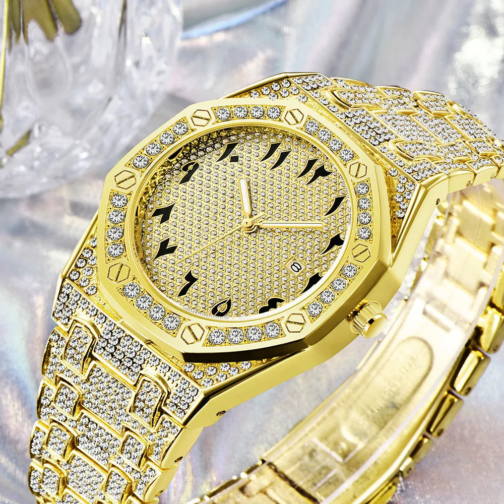 Iced Out Hip-Hop Men Watch