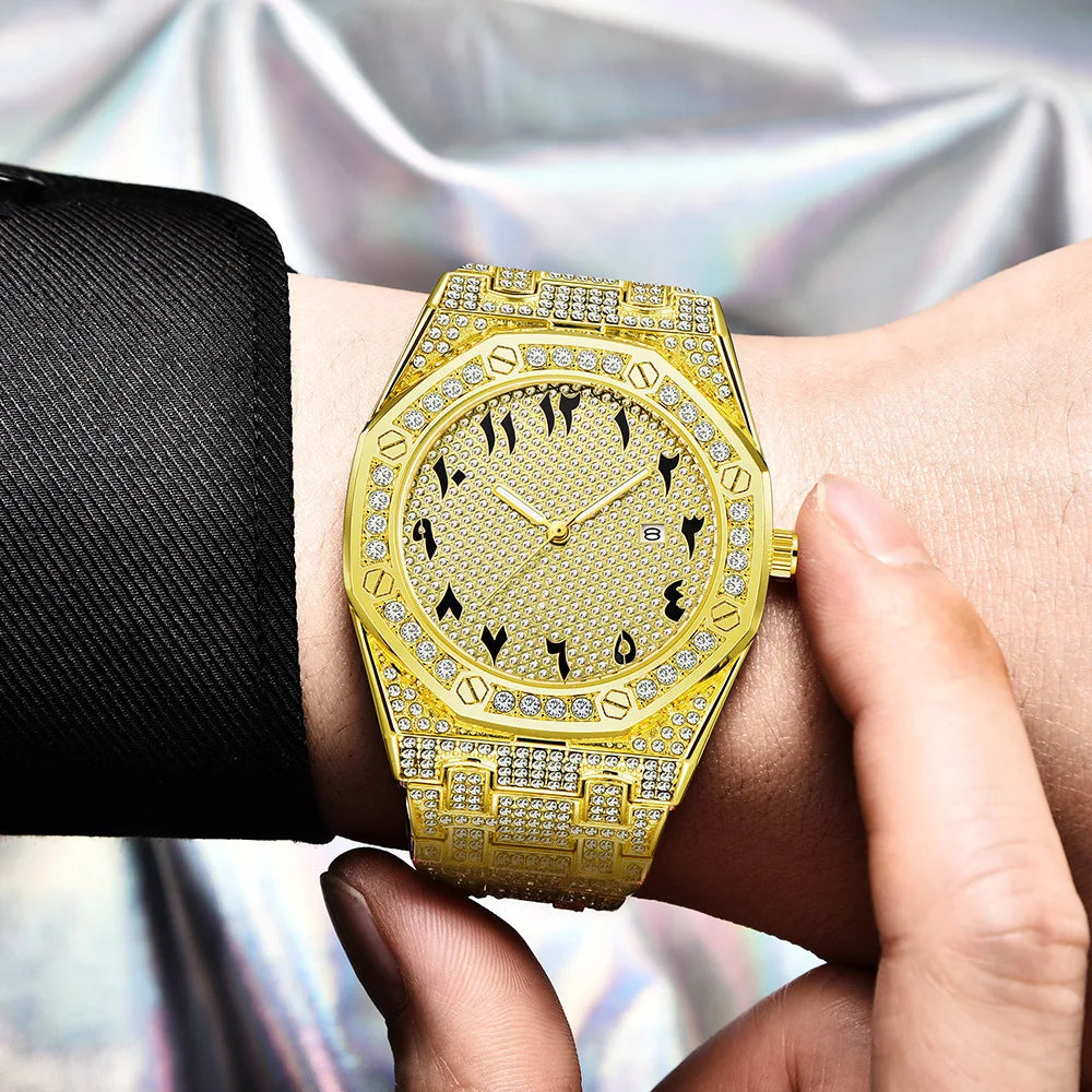 Iced Out Hip-Hop Men Watch